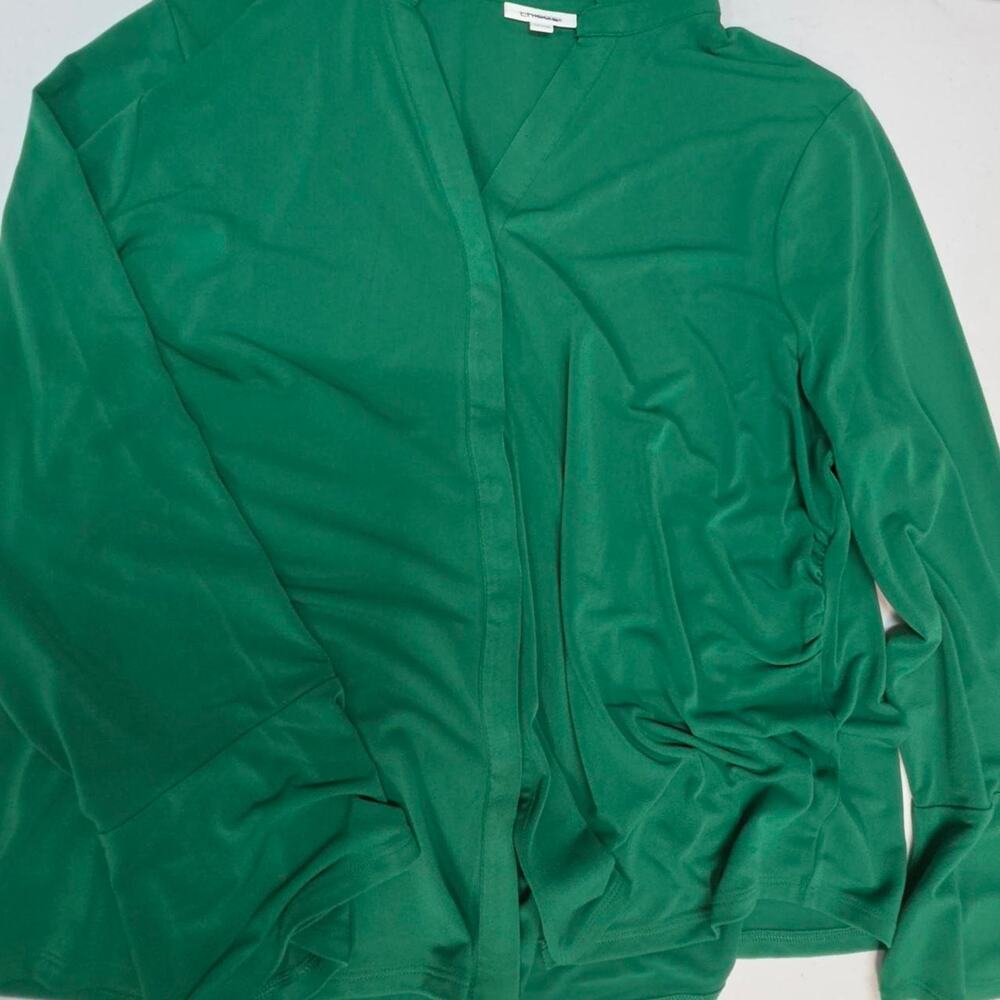 Chaus emerald green draped long